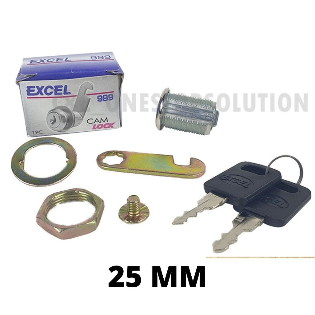EXCEL Locker Lock Drawer Lock Cam Lock 999 Nickel 20mm / 25 MM Replacement