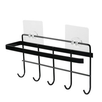 C&C Kitchen Organizer Iron Storage Rack Bathroom Towels Hanger Roll Paper Holder Cupboard Hanging Cabinet Rag