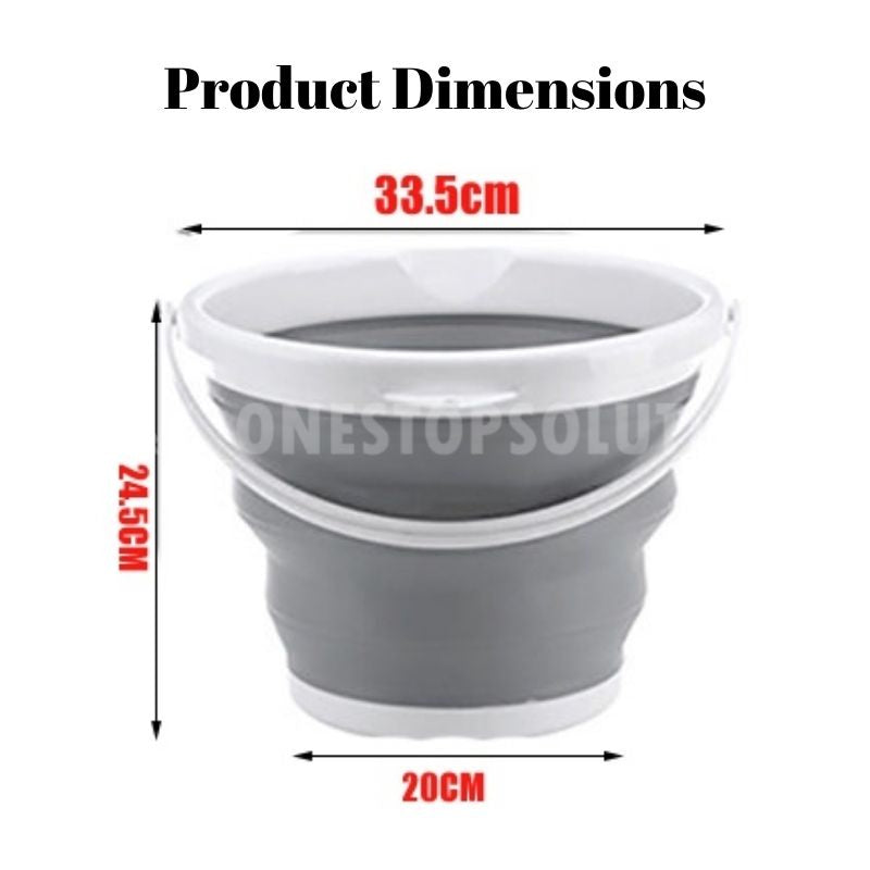 C&C 10L Foldable Bucket Baldi Lipat Travel Camping Fishing Collapsible Bucket Baldi Air Bathroom Basin