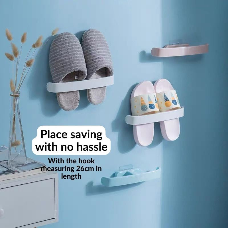 C&C Adhesive Kitchen Holder Wall Mounted Hanging Shoes Storage Rack Bathroom Self Adhesive Towel Storage Organizer