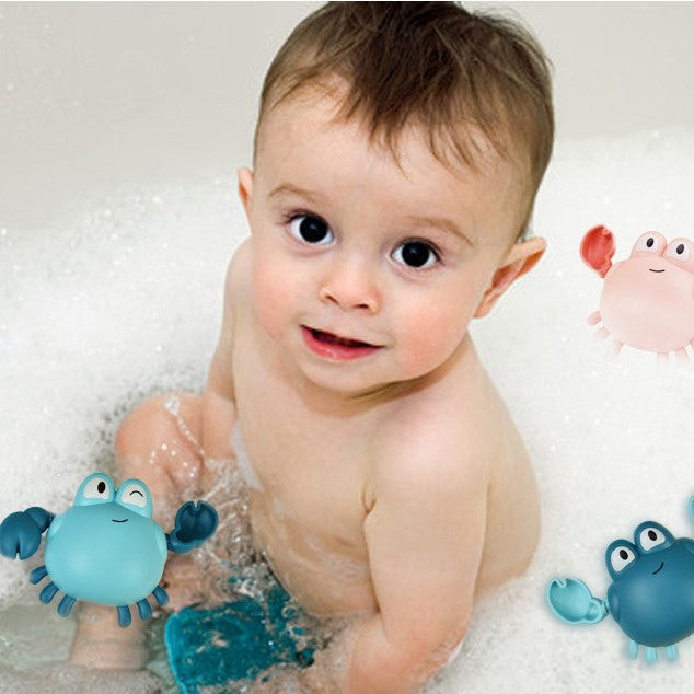 Baby Bath Toys Children Cartoon Crab Whale Penguin Swimming Environmental Protection Material Clockwork Winding Drive