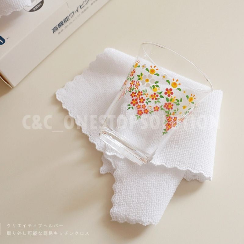 C&C 10pcs Cleaning Towel 30x30CM Magic Soft Quick-Dry Super Absorbent Water Tuala Tangan Soft Hand Home Multipurpose