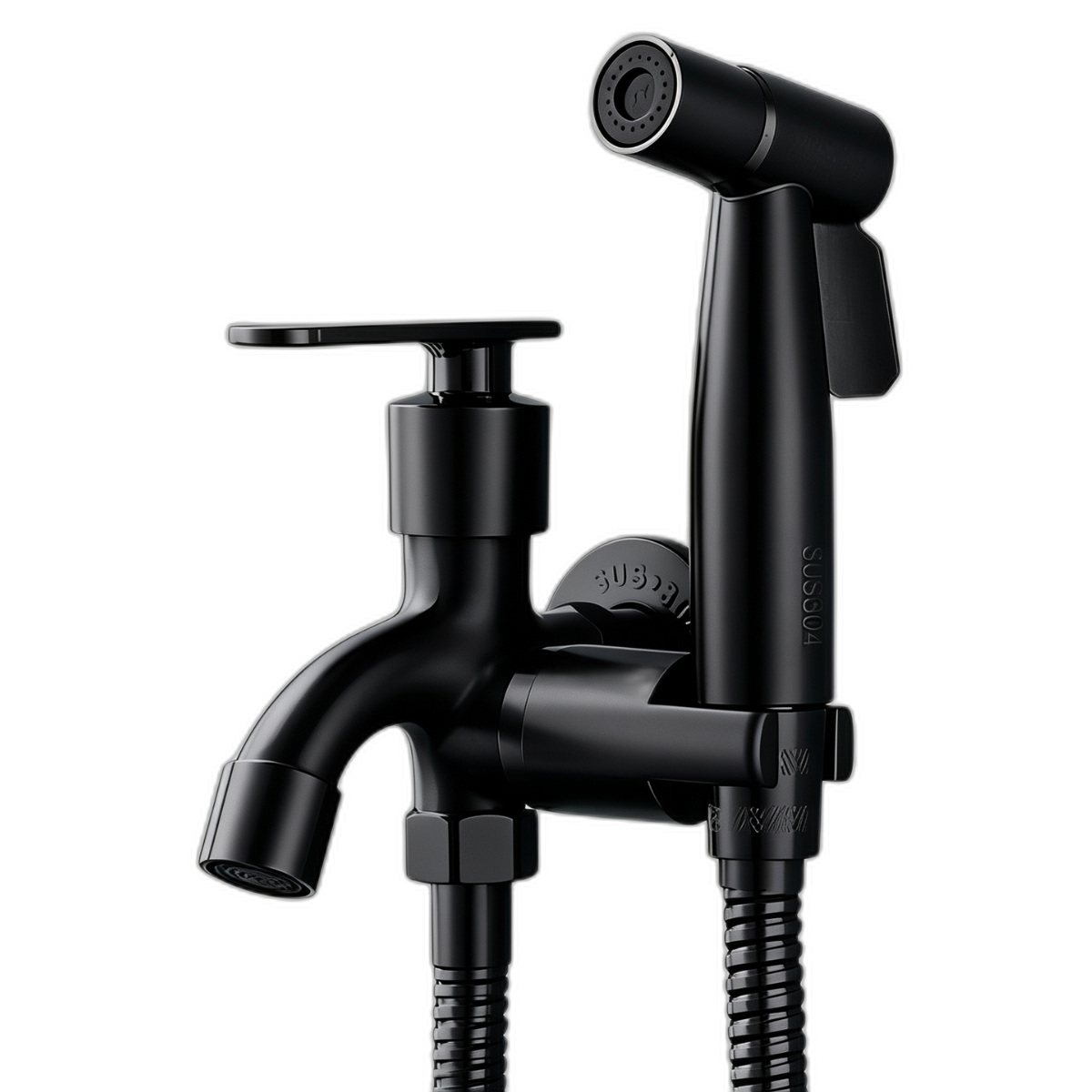 2-Way Bidet Tap with Spray - Black