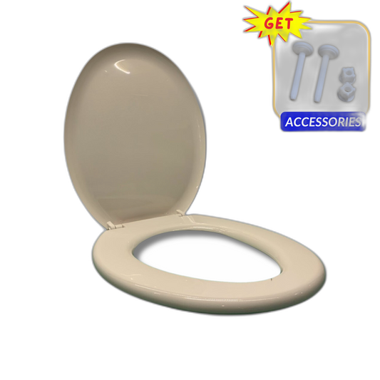 Toilet Seat Cover With Screw - Ivory