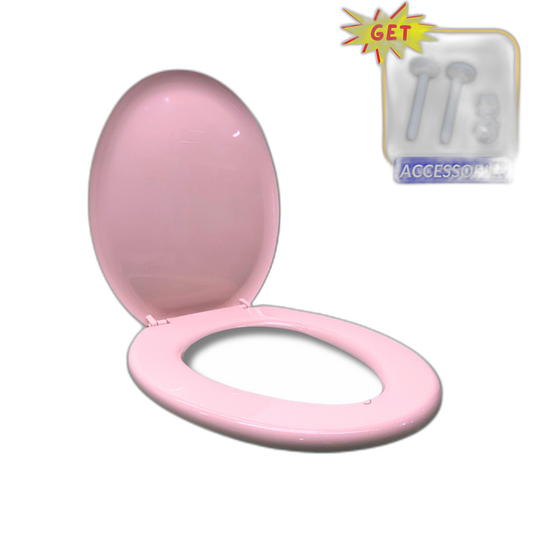 Toilet Seat Cover With Screw - Pink