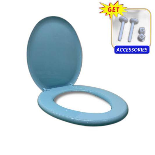 Toilet Seat Cover With Screw - Sky Blue