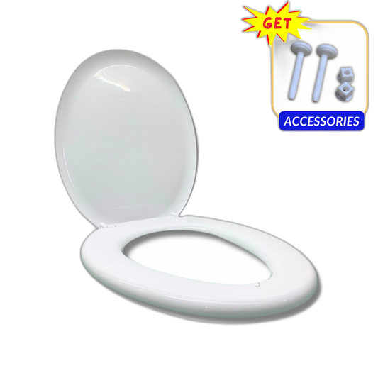 Toilet Seat Cover With Screw - White