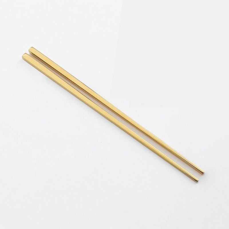 Gold Cutlery Set Stainless Steel Portable Dinnerware Set Mirror Polishing Food Steak Fork Spoon Knife Chopsticks