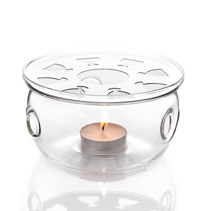 C&C PREMIUM Borosilicate Glass Tea Warmer with Candle Universal Tea Pot Warmer 5.2 inch 13 cm diameter