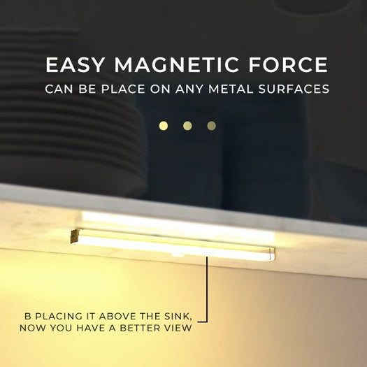 LED Closet Light 20-LED Dimmer Rechargeable Motion Sensor Under Cabinet Lighting Wireless Stick-Anywhere Night Light
