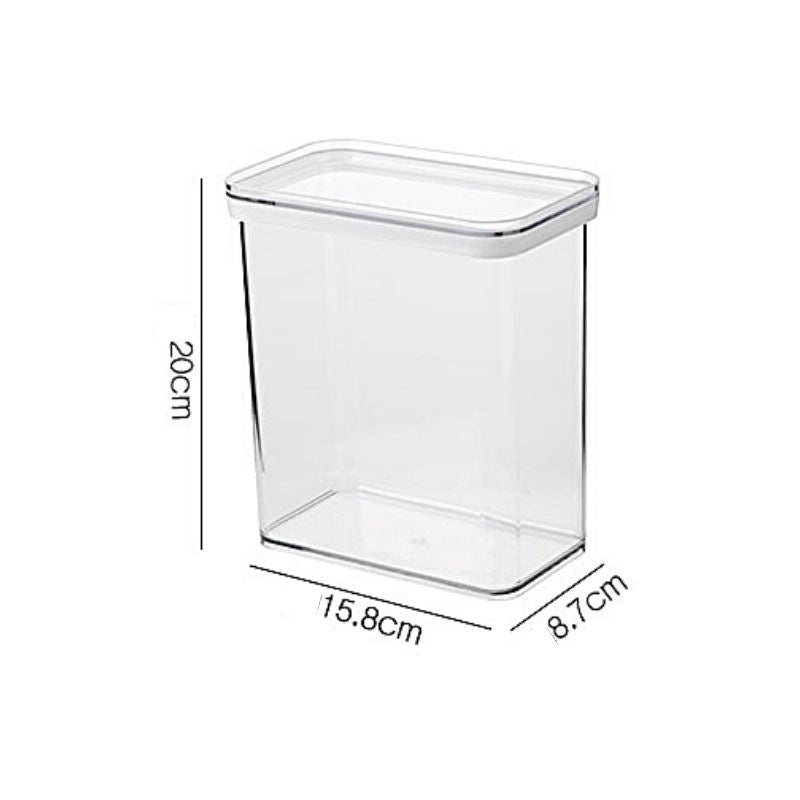 C&C Hanging Spice Box with Sliding Holder 900ml 2400ml 3400ml Transparent Kitchen Spice Storage Jar Grain Storage