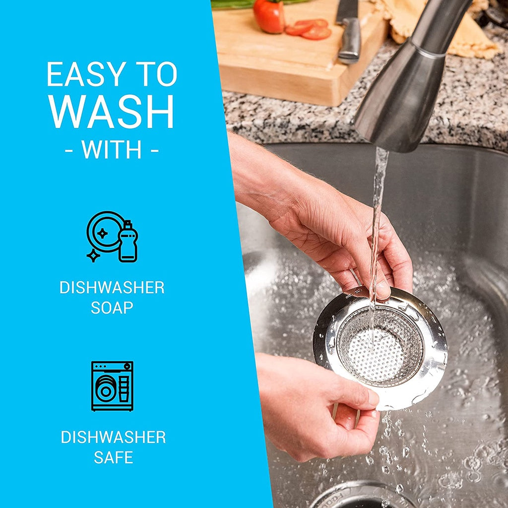 C&C Stainless Steel Sink Garbage Strainer Filter Waste Thick Drainage Hole Strainer Penapis Sampah for Kitchen Sinks