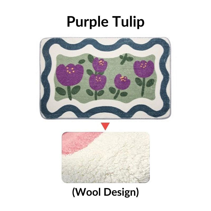 Non-Slip Carpet Velvet Carpet 5D / Floor mat / Rugs/ Carpets 60X40 CM Mediterranean Style Nordic Style