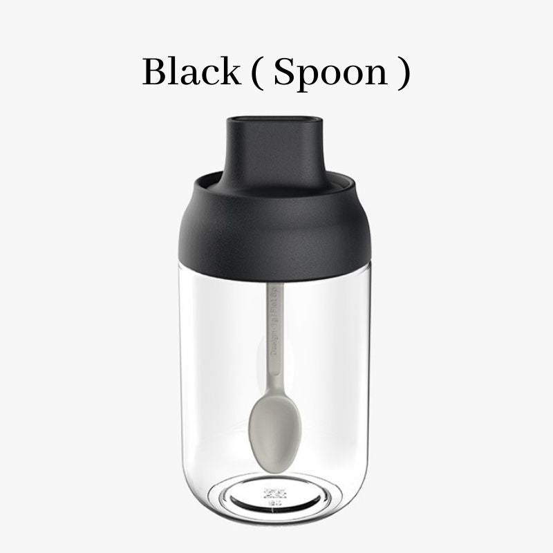 C&C Multipurpose Seasoning Glass Bottle Oil Salt Seasoning Transparent Jar With Spoon or Brush 250ML