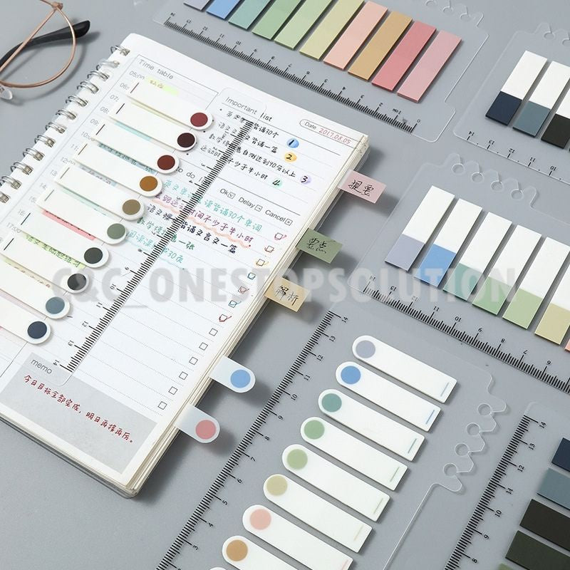 C&C Morandi Sticky Note 200pcs Colorful Memo Pad Lable Sticker Bookmarks Notepad School Office Stationery door gift