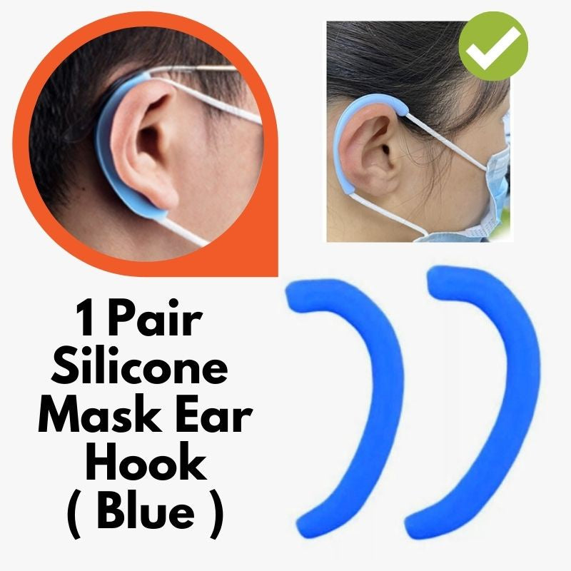 C&C Soft Silicone Reusable Washable Ear Hook Face Mask Hold Face Mask Soft Ear Protection Hook Tali Telinga Getah