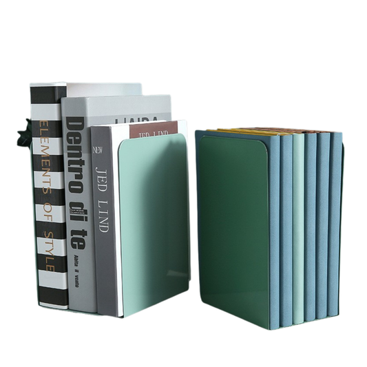 C&C 2 pcs Metal Book Stand Bookend Book Shelf Bentuk L School Stationery Office Rak Buku Pemegang buku pendirian logam