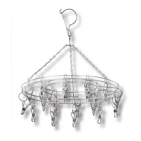 C&C 20 Clips Stainless Steel Windproof Laundry Hanger Drying Rack Stokin Underwear Hanger Baby clothes hanger