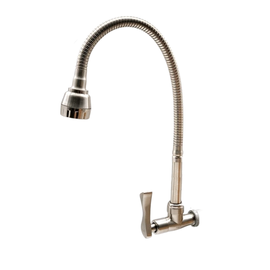 C&C 360 Flexible Kitchen Faucet Sink Tap Wall/ Pillar Swivel 304 Wall Mounted Pillar Rotate Berputar Dapur Keran