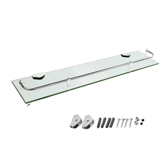 C&C 40CM CLEAR GLASS SHELF MODERN STYLE FOR BATHROOM