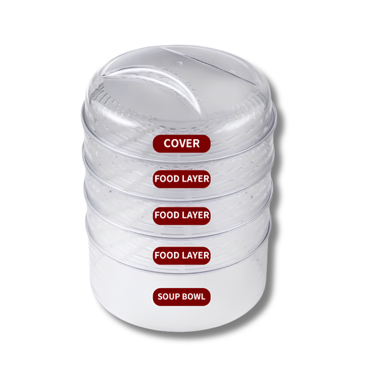 C&C 5 Tier Heat Preservation Food Cover Keep Warm Multi Layer Stackable Dish Cover Penutup Makanan Tudung Saji
