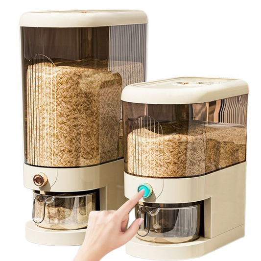 C&C 5KG/10KG Nano Bucket Rice Dispenser Slim Rice Dispenser Automatic Rice Box Storage Free Rice Cup Bekas Kotak Beras