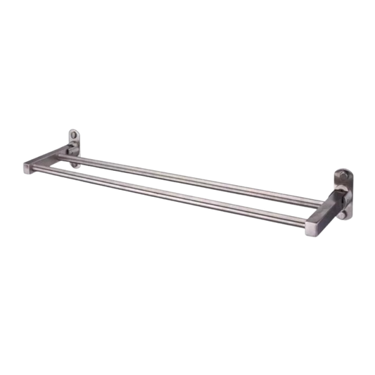 C&C 75 CM DEVOLI Stainless Steel Wall Mounted Wider Foldable Double Towel Bar With Fixing Screws Penyangkut Tuala