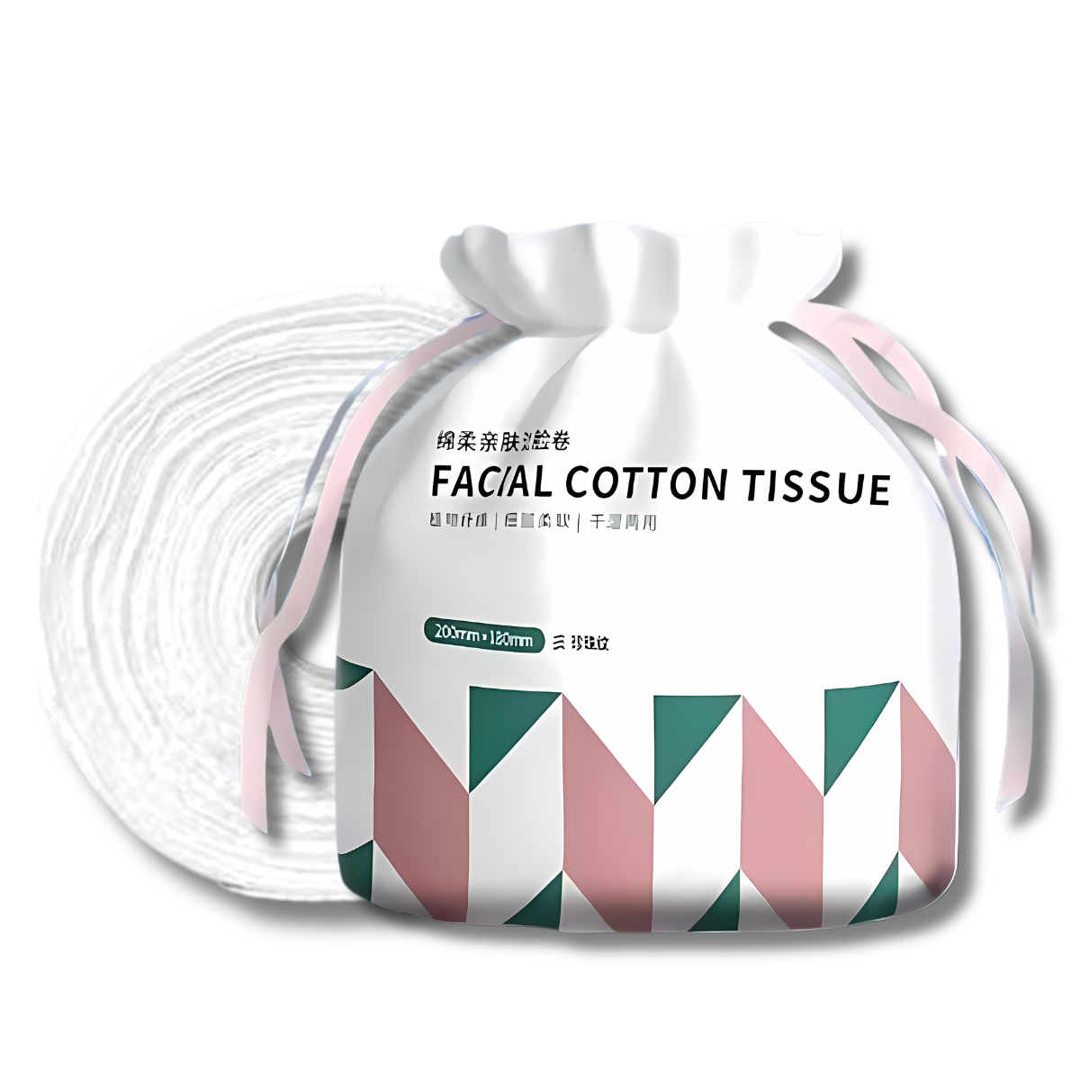 C&C 80pcs Disposable Face Towel Facial Towel Roll Cotton Facial Cleasing Towel Roll Tisu Muka