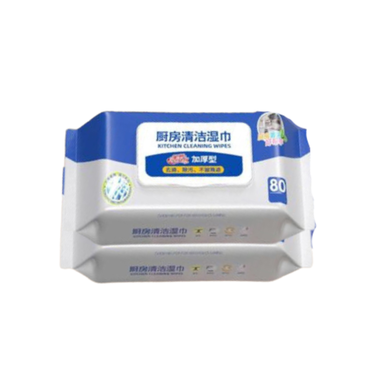 C&C 80pcs Kitchen Cleaning Wipes Bundle Strong Decontamination Kitchen Wipes Degreasing Tisu Basah Pembersih Dapur
