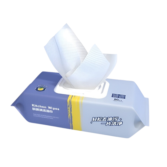 C&C 80pcs Kitchen Cleaning Wipes Strong Decontamination Kitchen Wipes Degreasing Tisu Dapur
