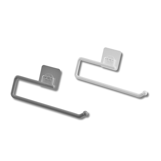 C&C Adhesive PP Kitchen Towel Hanger Rack Toilet Paper Roll Holder Cabinet Rag Hanging Holder Bathroom Organizer shelf
