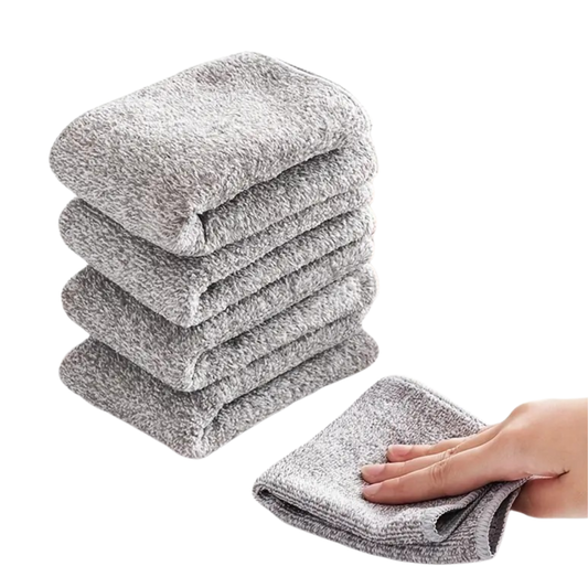 C&C Bamboo Charcoal Towel Extra Thick Kitchen Fiber Cleaning Towel Kain Lap Dapur Serap Air Anti Odor