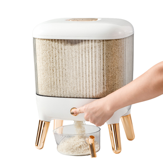 C&C Bekas Beras Kitchen Rice Storage Food Container Bekas Beras 10kg Rice Dispenser Tempat Beras Bucket Automatic