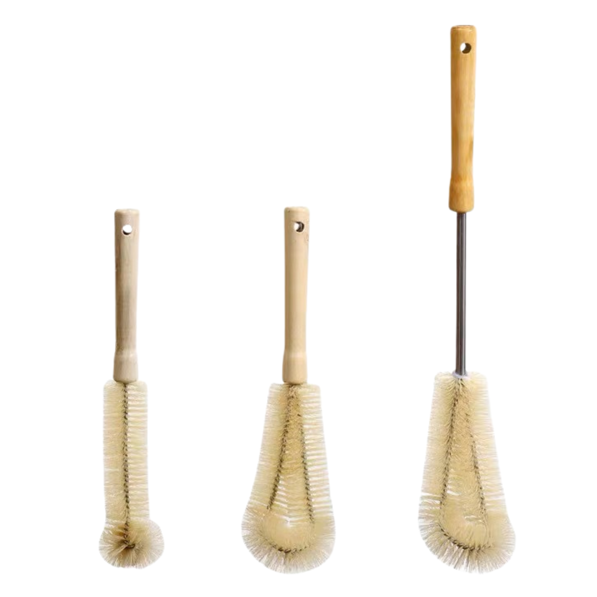 C&C Bottle Brush Cleaning Tools Berus Botol Cawan Nylon Brush Long Wooden Handle Cup Brush Baby Bottle Brush Kitchen