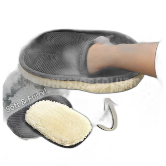 C&C Car Wash Mitt Wool Car Wash Gloves Soft Hand Glove Washing Towe Vehicle Wash Mitt Car Detailing Span Kereta