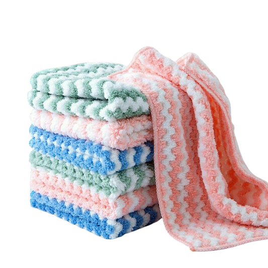 C&C Cationic Quick Drying Towel Kain Dapur Absorbent Microfibre Cloth Non-stick Oil Double-layer Dish Cloth