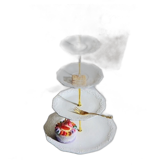 C&C Classic 4Tiers Ceramic Cake Stand Dessert Rack Cake Display Stand Cupcakes Stand