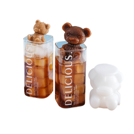 C&C Cute Bear Ice Cube Mold  Silicone Bear Ice Cube Mold Not deformed Acuan Ais Beruang Silikon