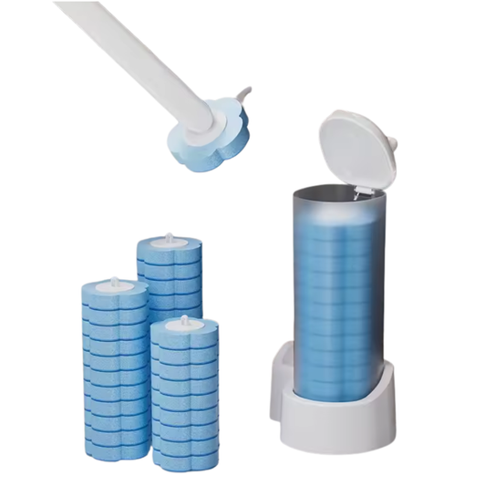 C&C Disposable Toilet Bowl Cleaner Brush With Holder Built-In Cleaning Fluid Brush Head Berus Tandas Pakai Buang