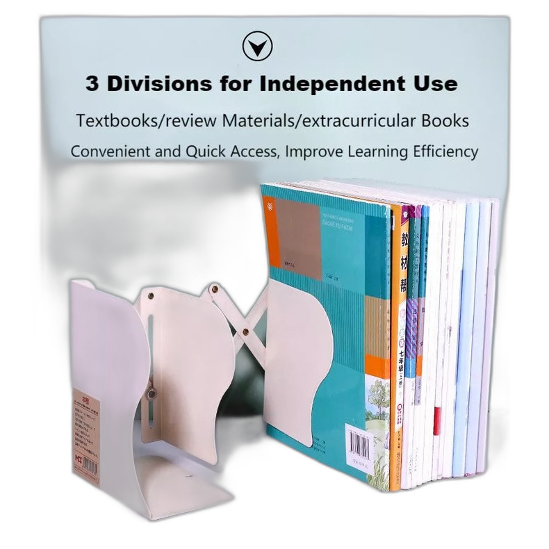 C&C Expandable Book Stand Adjustable Bookshelf Book Rack Support Stand Office Accessories Study Office Storage Rak Buku