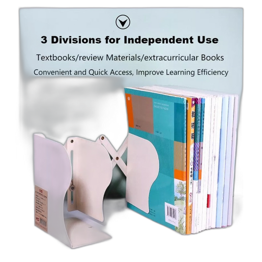 C&C Expandable Book Stand Adjustable Bookshelf Book Rack Support Stand Office Accessories Study Office Storage Rak Buku
