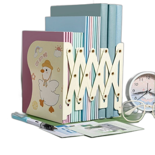 C&C Expandable Book Stand Bookend Book Holder Shelf Rack Adjustable Bookends Retractable Storage Meja Pendirian Buku
