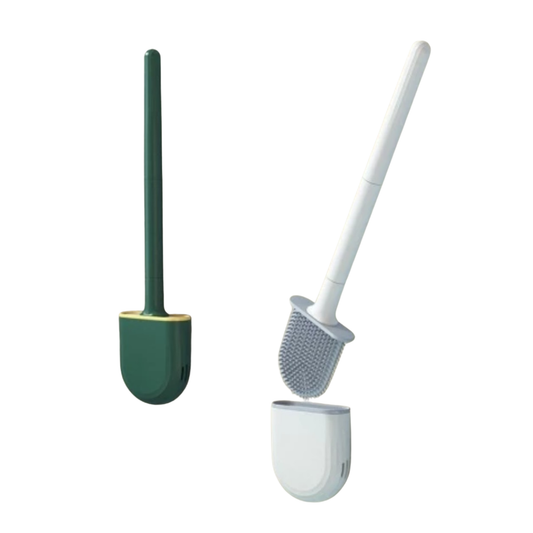 C&C Flexible Silicone Toilet Brush Wall Mounted Toilet Cleaning Brush Deep Cleaning Brush Flexible Bristles