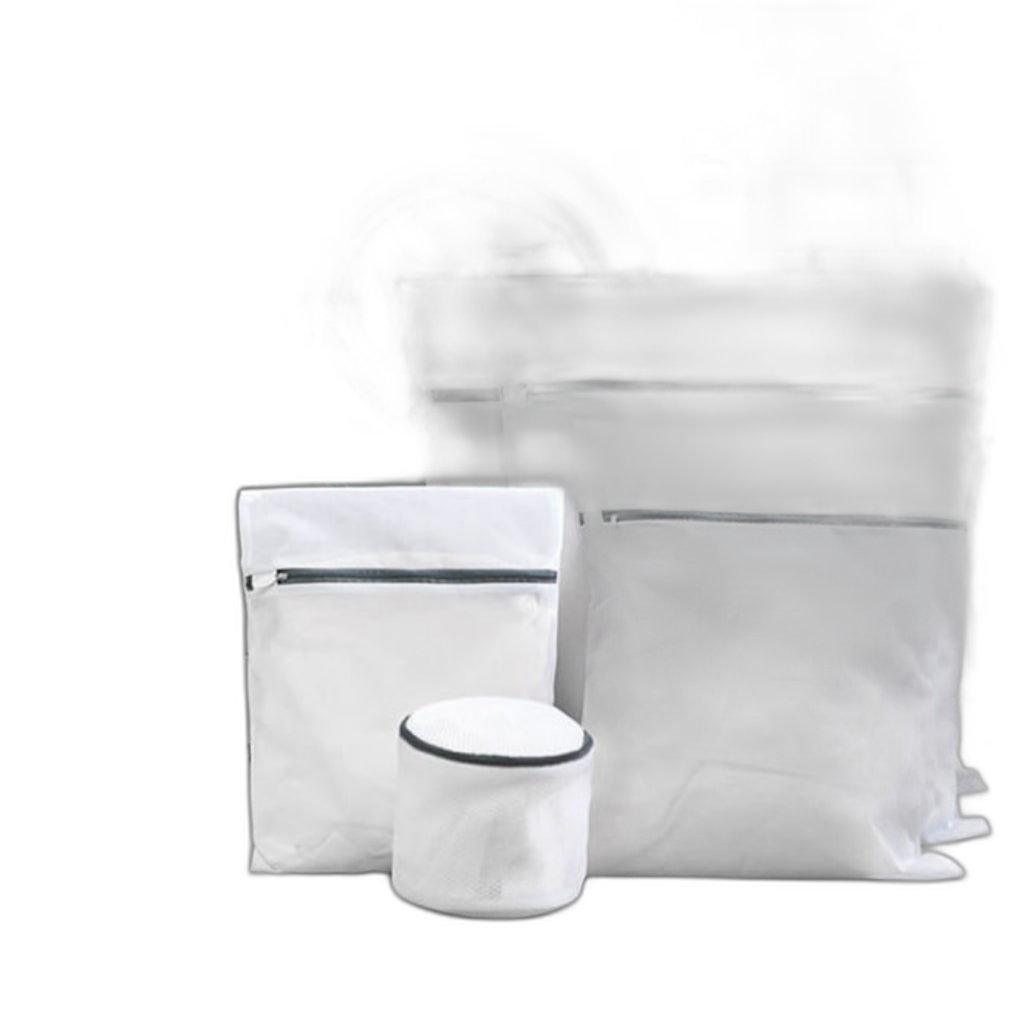 C&C Laundry Bag Set Thick Fine Mesh Washing Machine Bag Zipper Net Travel Bag Wash Pouch Clothes Bra Beg Cuci Baju