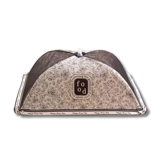 C&C Local Foldable/ Breathable Vintage Food Cover Umbrella Design Mesh Lace Tudung Saji Moden Table Dishes Cover