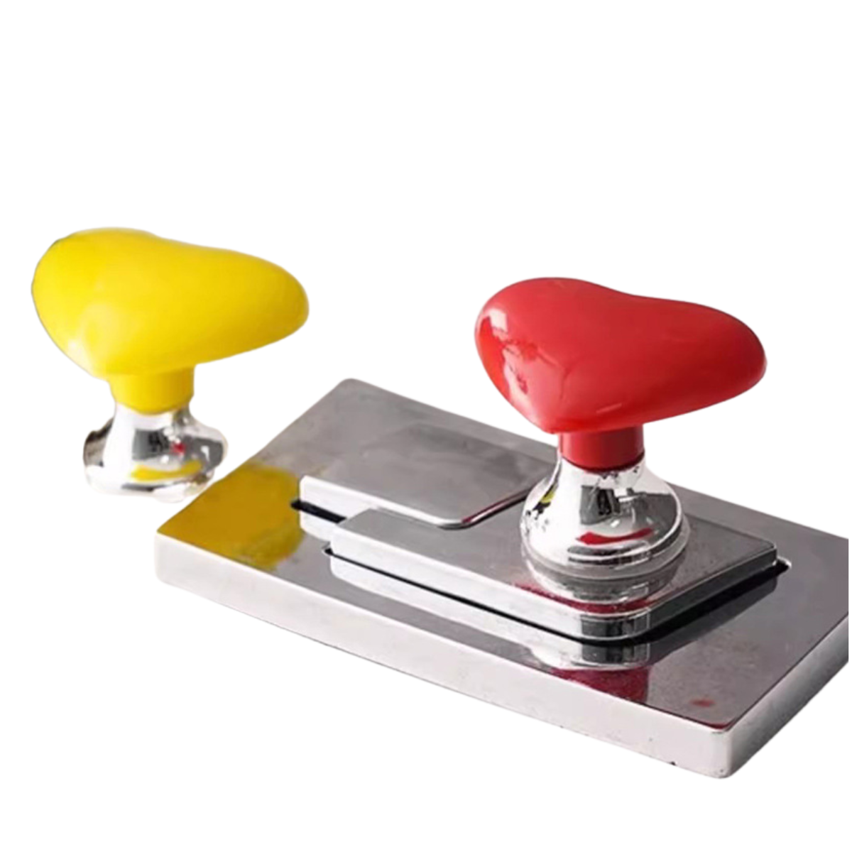 C&C Love Heart Shaped Toilet Tank Button Presser Water Press Flush Button Drawer Door Knob Handle