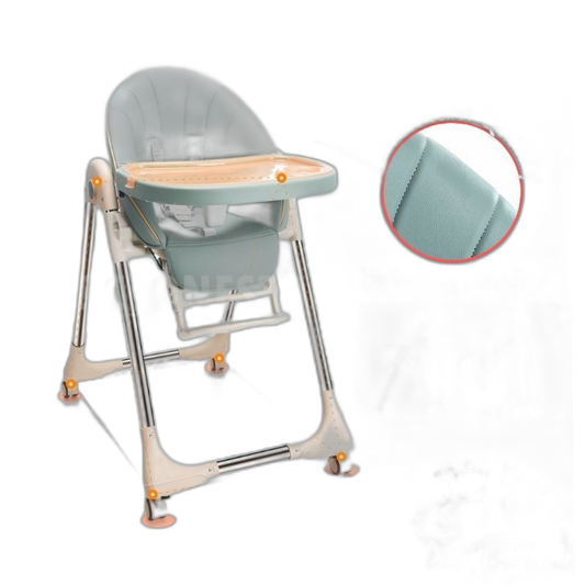 C&C Multi-functional Adjustable Dining Baby High Chair Booster Seat With Wheels Folding children's baby Dining Chair