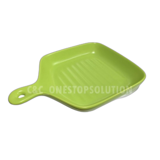 C&C Nordic Style Ceramic Plate With Handle Salad Pizza Pasta Roasted Vegetables Baked Oven Baking Plate