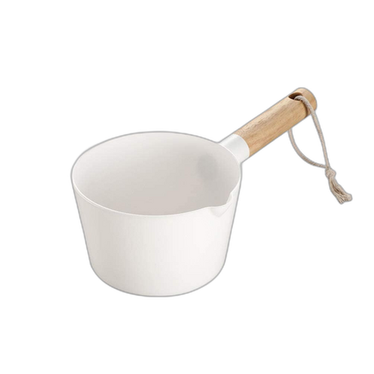 C&C Nordic Water Ladle With Wooden Handle Water Scoop Water Bailer Bath Shower Kitchen Bathroom Rinse Pail Cebok Gayung