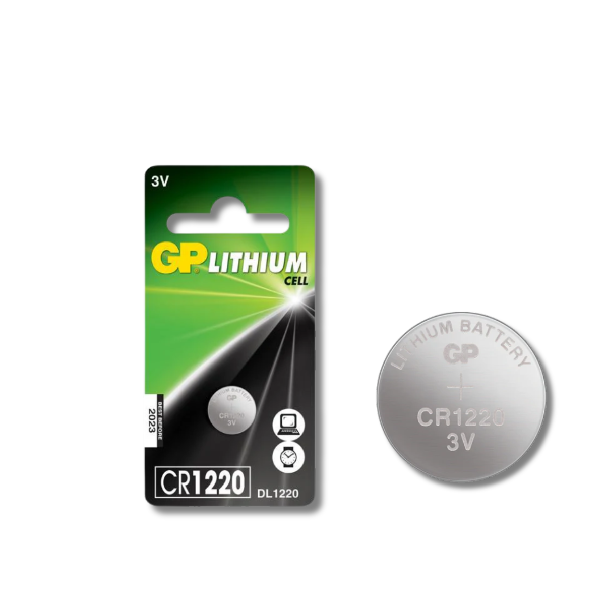 C&C GP CR1220 3V Lithium Battery Coin Cell Button Cell Alarm Gate Car Key Battery Cell